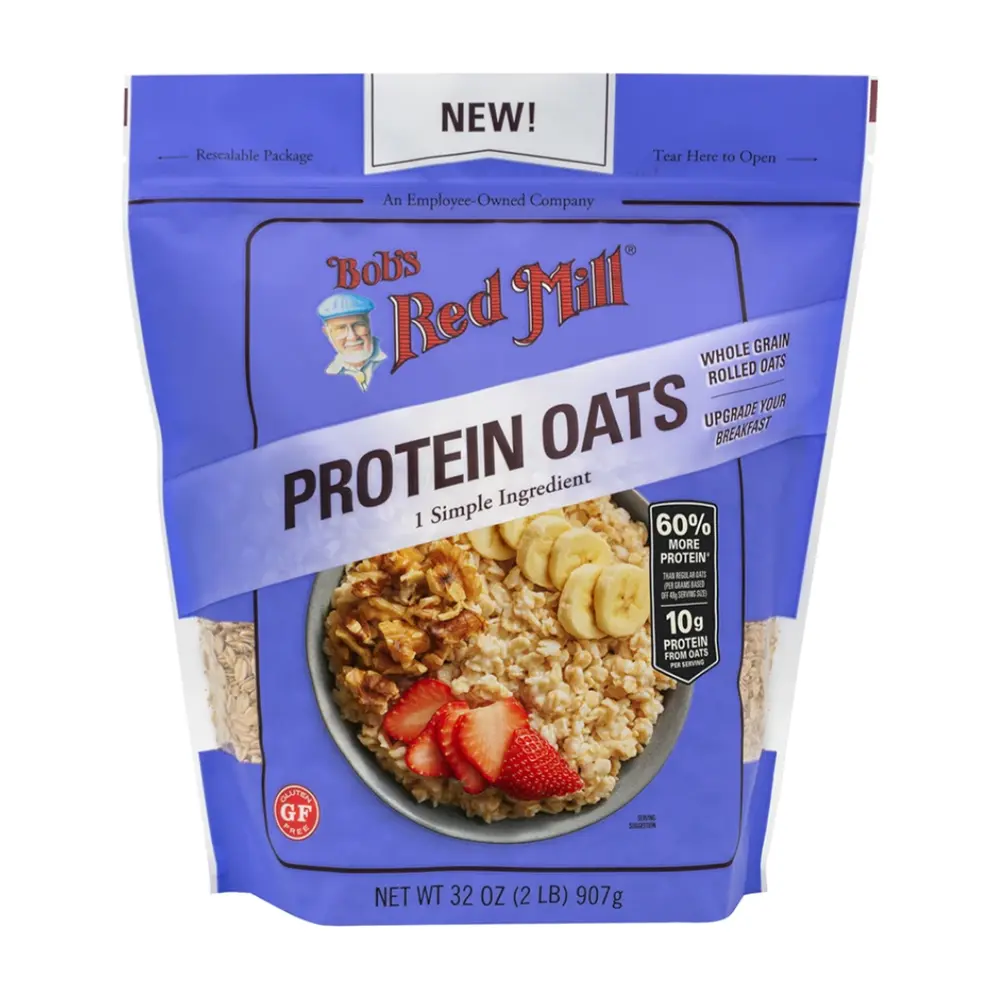 Yến Mạch Bổ Sung Đạm, Protein Oats, Gluten Free Whole Grain Rolled Oats, 32 oz (907g) - BOB'S RED MILL