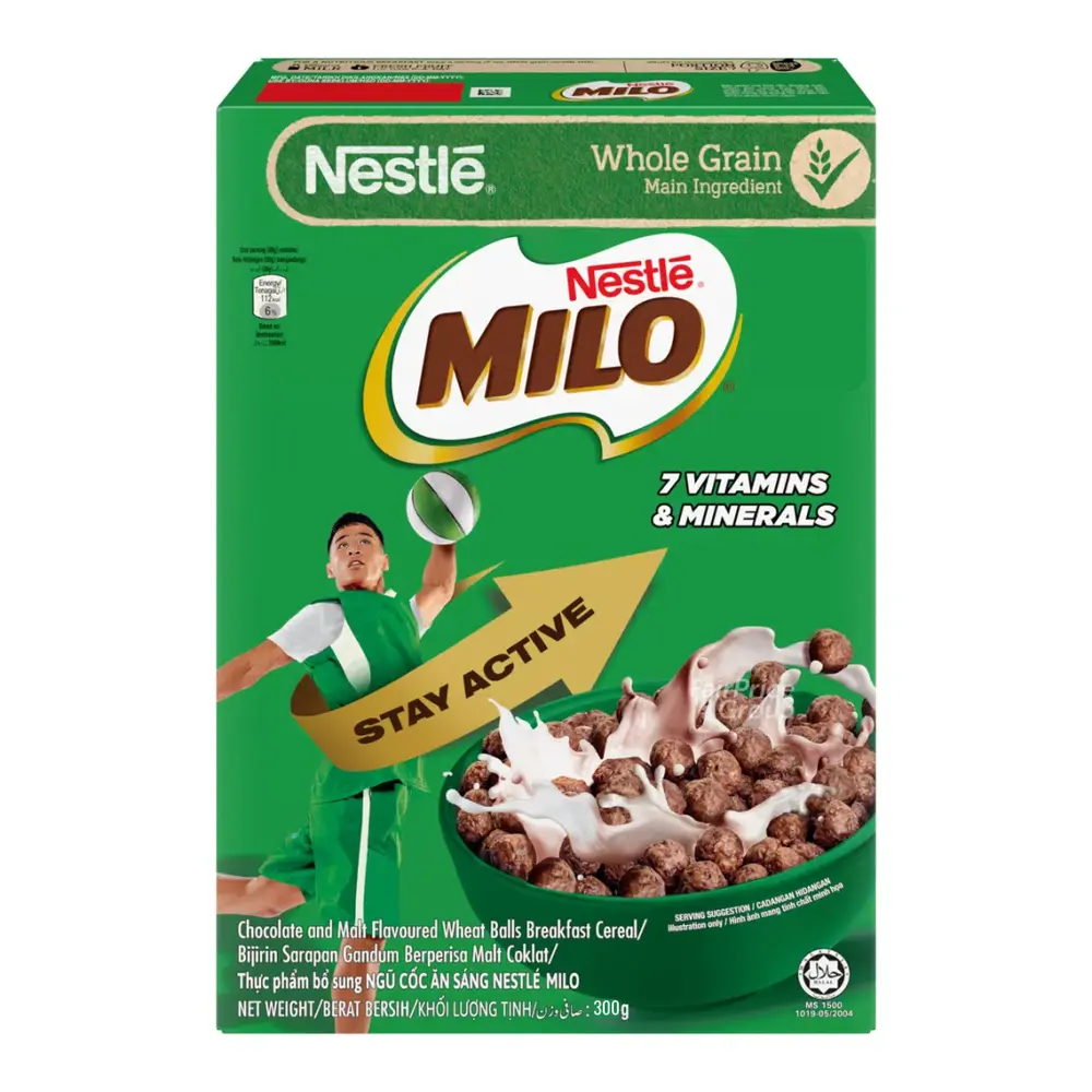 Ngũ Cốc Viên Socola, Milo, Chocolate & Malt Flavoured Wheat Balls Breakfast Cereal (300g) - NESTLE