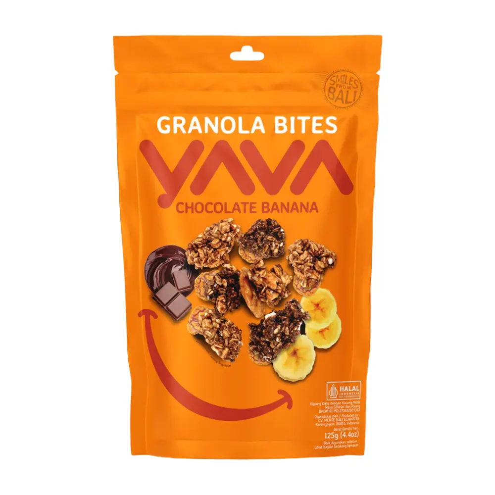 Ngũ Cốc Socola & Chuối, Granola Bites, Chocolate Banana, 4.4 oz (125g) - YAVA