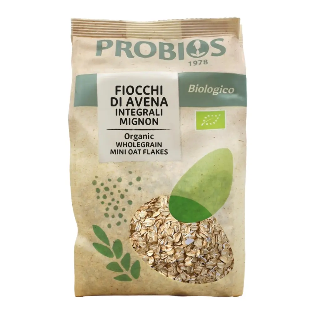 Yến Mạch Hữu Cơ Cán Mỏng, Organic Wholegrain Mini Oat Flakes (500g) - PROBIOS