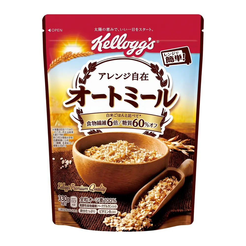 Yến Mạch Cao Cấp, Premium Quality Whole Grain Oatmeal (330g) - KELLOGG'S