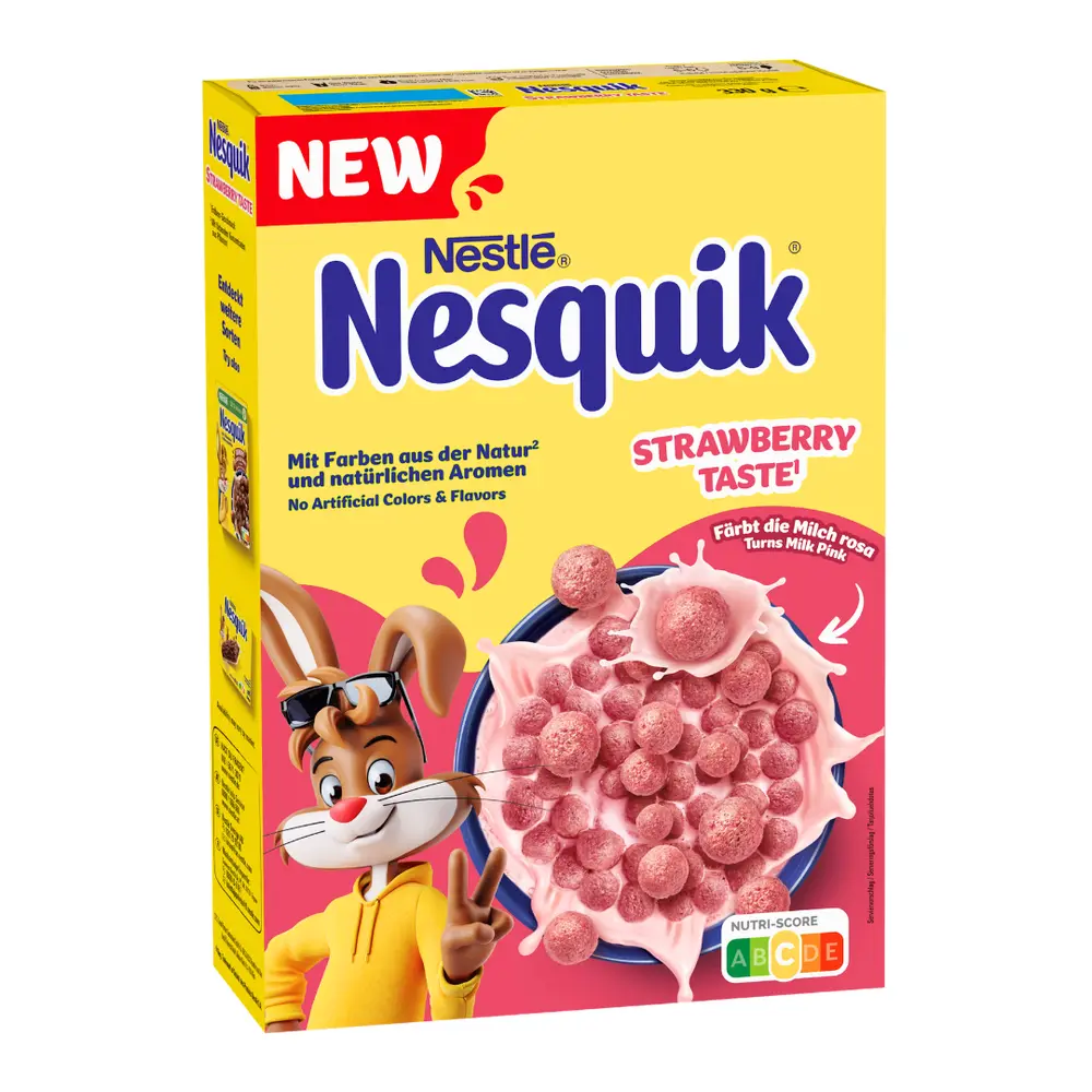 Ngũ Cốc Vị Dâu, Nesquik, Strawberry Cereal Balls (330g) - NESTLE