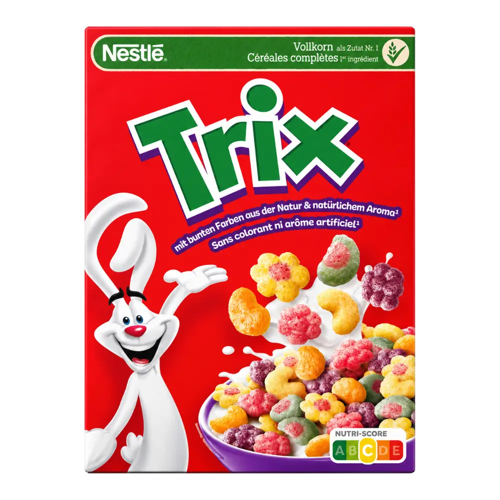 Ngũ Cốc Nguyên Cám Vị Trái Cây, Trix, Fruity Shapes, Fruit Flavoured Corn Puff Breakfast Cereal (300g) - NESTLE