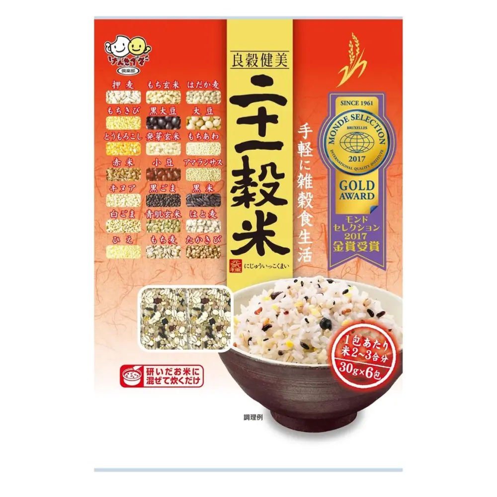 Hỗn Hợp 21 Loại Ngũ Cốc, 21-Grain Mixture, 6 Gói (180g) - TANESYO