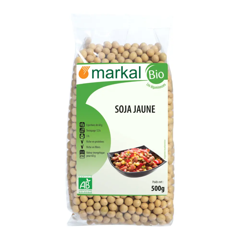 Đậu Nành Nguyên Hạt Hữu Cơ, Organic Soya Beans (500g) - MARKAL