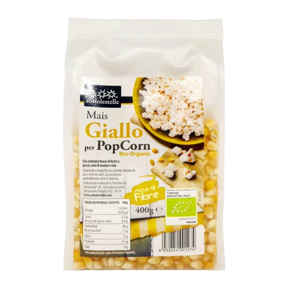 Hạt Bỏng Ngô Vàng Hữu Cơ, Organic PopCorn (400g) - SOTTOLESTELLE