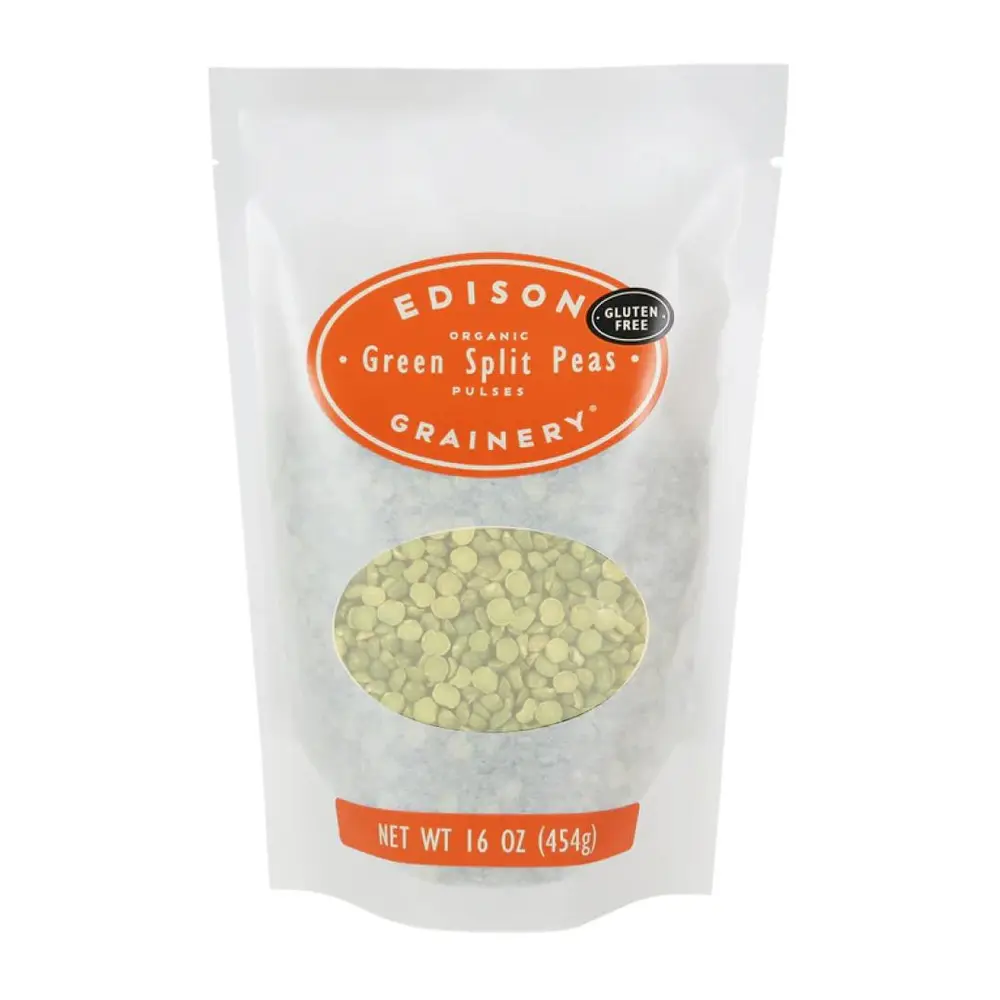 Đậu Hà Lan Hữu Cơ, Organic Green Split Peas, Pulses, 16 oz (454g) - EDISON GRAINERY
