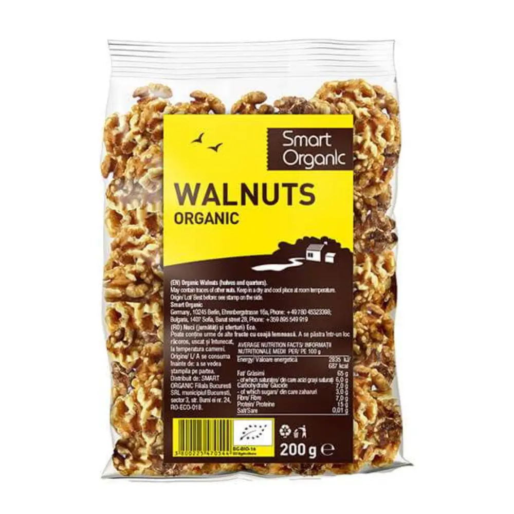 Hạt Óc Chó Hữu Cơ, Organic Walnuts (200g) - SMART ORGANIC