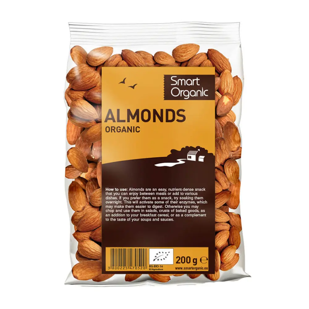 Hạnh Nhân Hữu Cơ, Organic Almonds (200g) - SMART ORGANIC