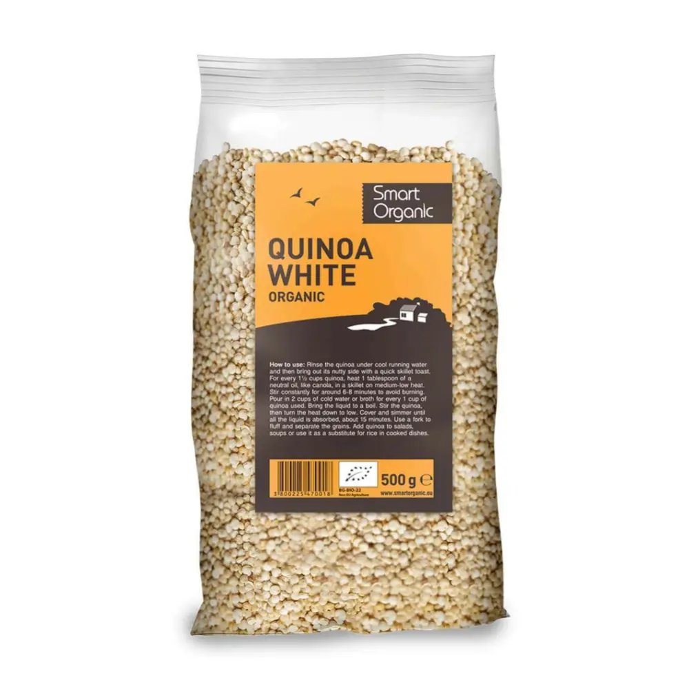 Hạt Diêm Mạch Trắng Hữu Cơ, Quinoa White Organic (500g) - SMART ORGANIC