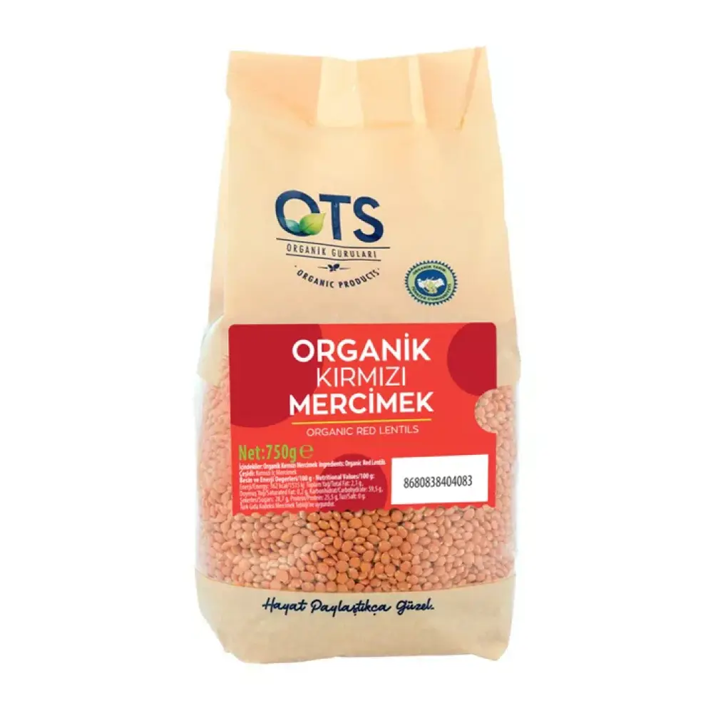 Đậu Lăng Đỏ Hữu Cơ, Organic Red Lentils (750g) - OTS