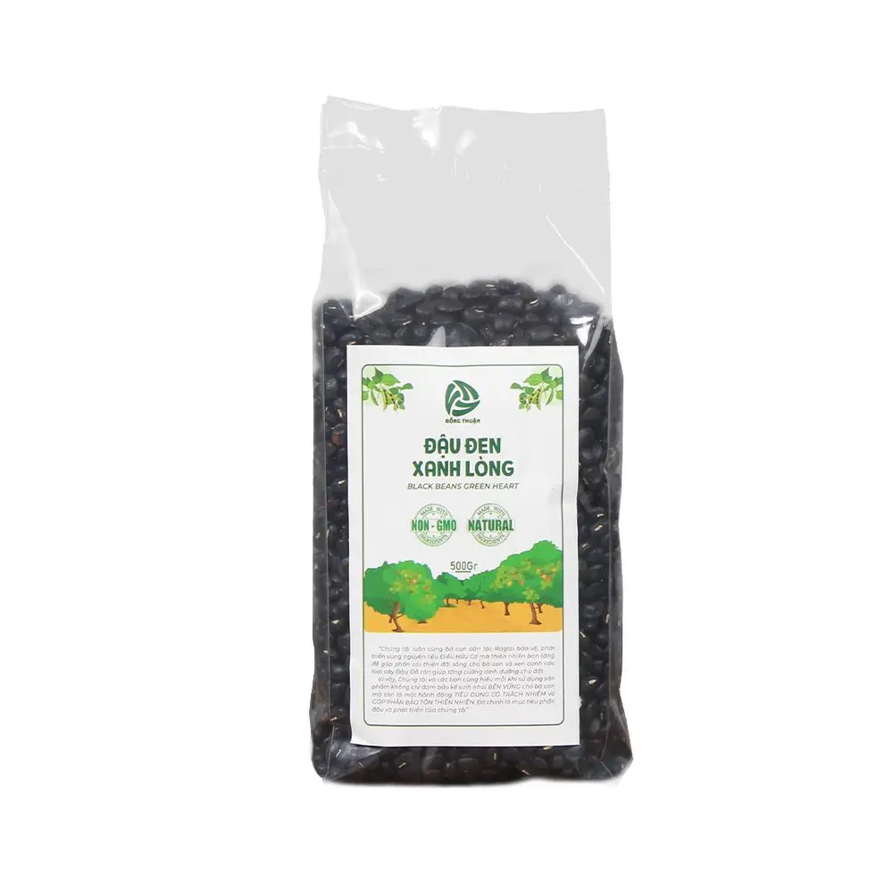 Đậu Đen Xanh Lòng, Black Beans Green Heart (500g) - DONG THUAN