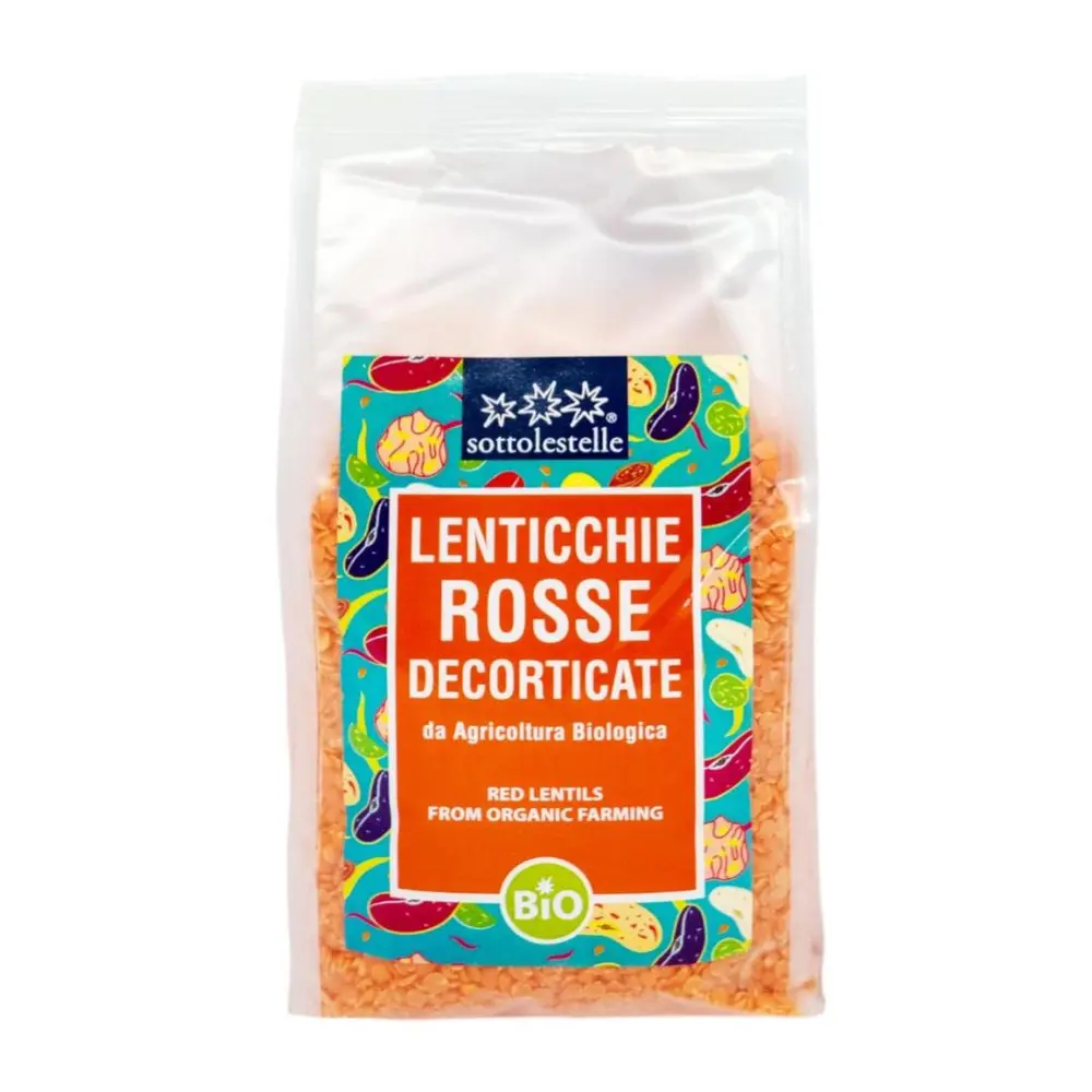 Đậu Lăng Đỏ Hữu Cơ, Lenticchie Rosse Decorticate, Organic Red Lentils (500g) - SOTTOLESTELLE