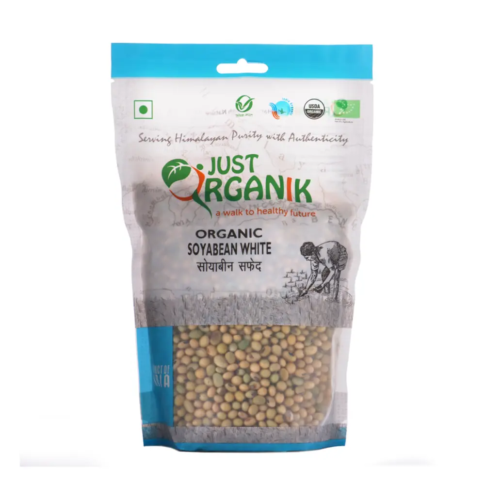 Đậu Nành Hữu Cơ, Organic Soyabean White (500g) - JUST ORGANIK