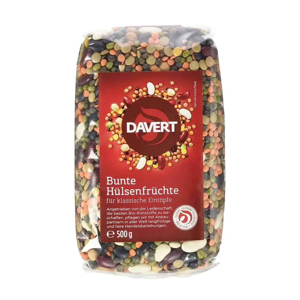 Tổng Hợp Các Loại Đậu Hữu Cơ, Bunte Hulsenfruchte, Organic Colorful Legumes (500g) - DAVERT