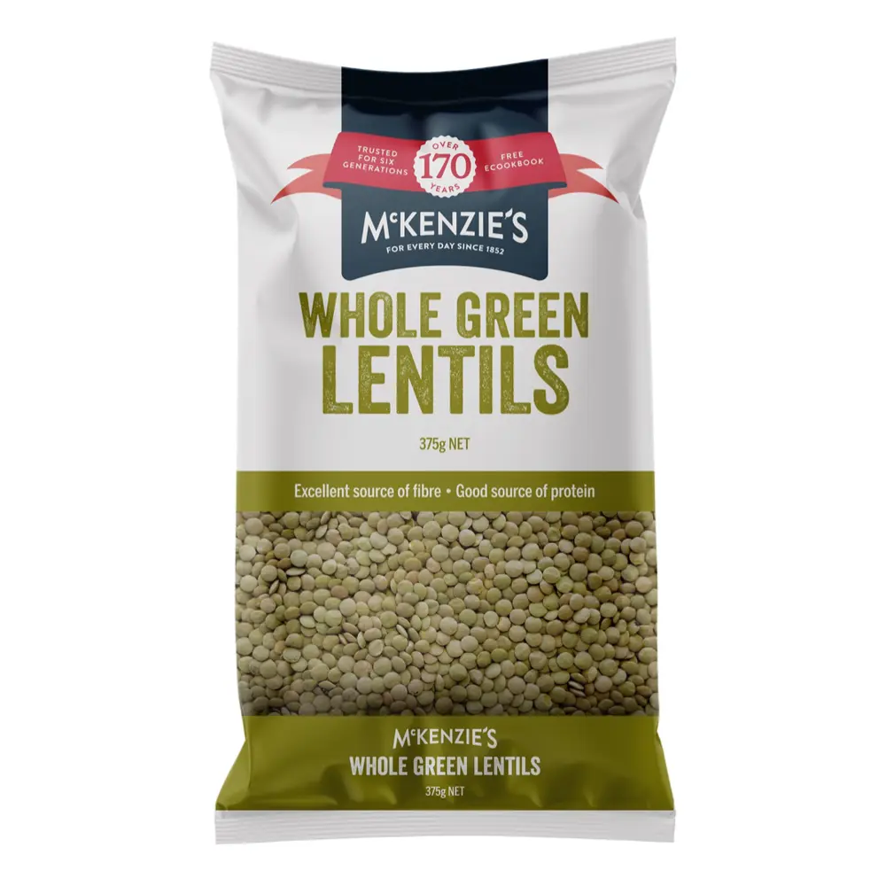 Đậu Lăng Xanh Nguyên Hạt, Whole Green Lentils (375g) - MCKENZIE'S