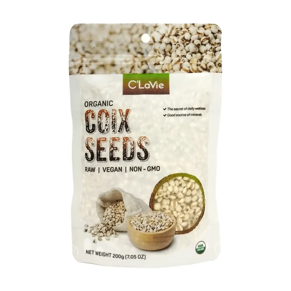 Hạt Ý Dĩ Hữu Cơ, Organic Coix Seeds, 7.05 oz (200g) - C'LAVIE