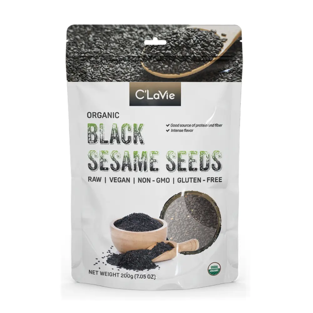 Hạt Mè Đen Hữu Cơ, Organic Black Sesame Seeds, 7.05 oz (200g) - C'LAVIE