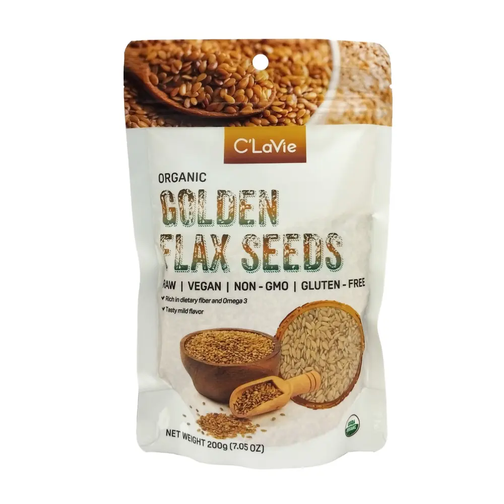 Hạt Lanh Vàng Hữu Cơ, Organic Gold Flax Seeds, 7.05 oz (200g) - C'LAVIE