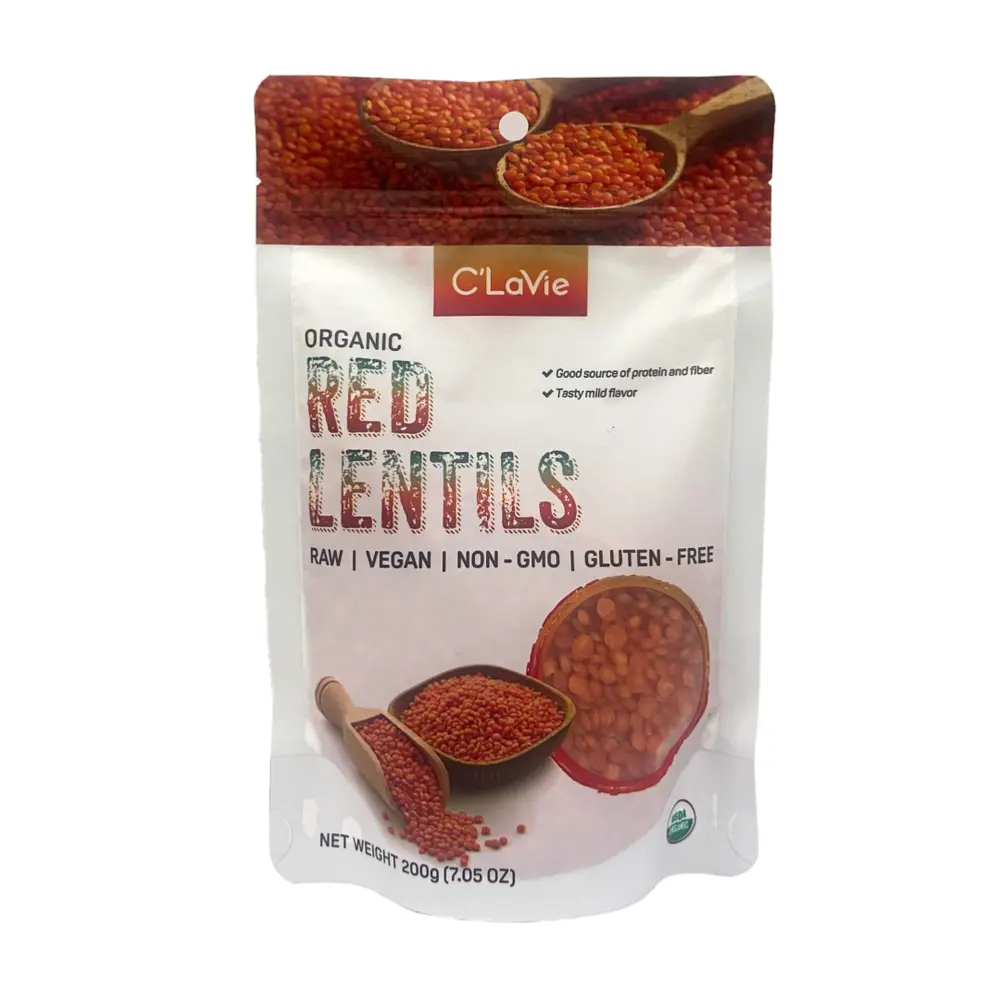 Đậu Lăng Đỏ Hữu Cơ, Organic Red Lentils, 7.05 oz (200g) - C'LAVIE