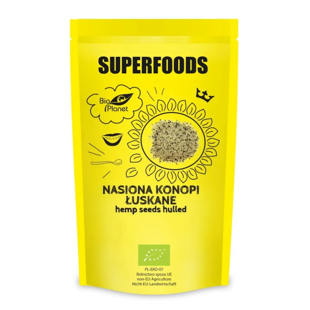 Hạt Gai Dầu Hữu Cơ Tách Vỏ, Superfoods, Organic Hemp Seeds Hulled (200g) - BIO PLANET