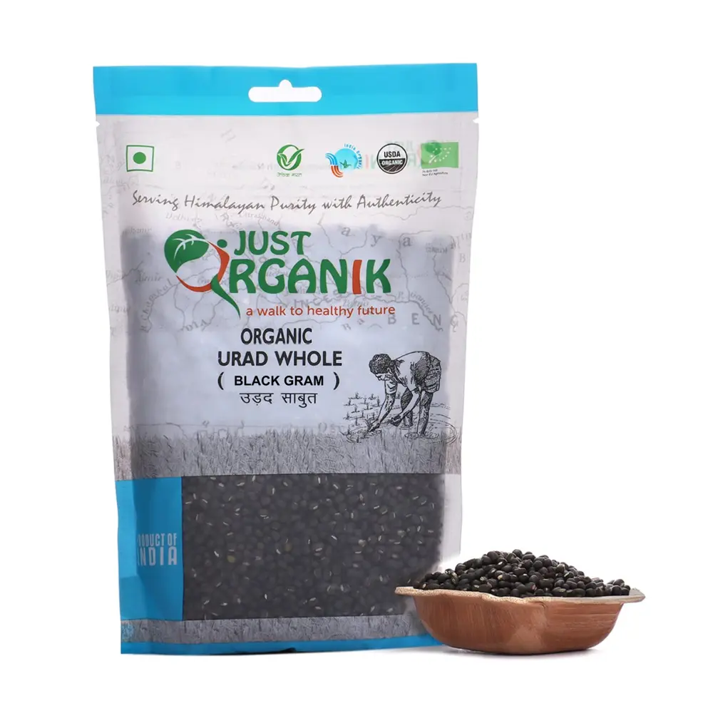 Đậu Lăng Đen Hữu Cơ, Organic Black Gram (500g) - JUST ORGANIK