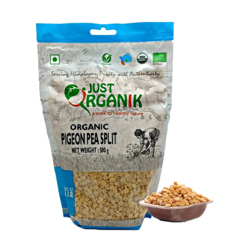 Đậu Bồ Câu Tách Đôi Hữu Cơ, Organic Pigeon Pea Split (500g) - JUST ORGANIK