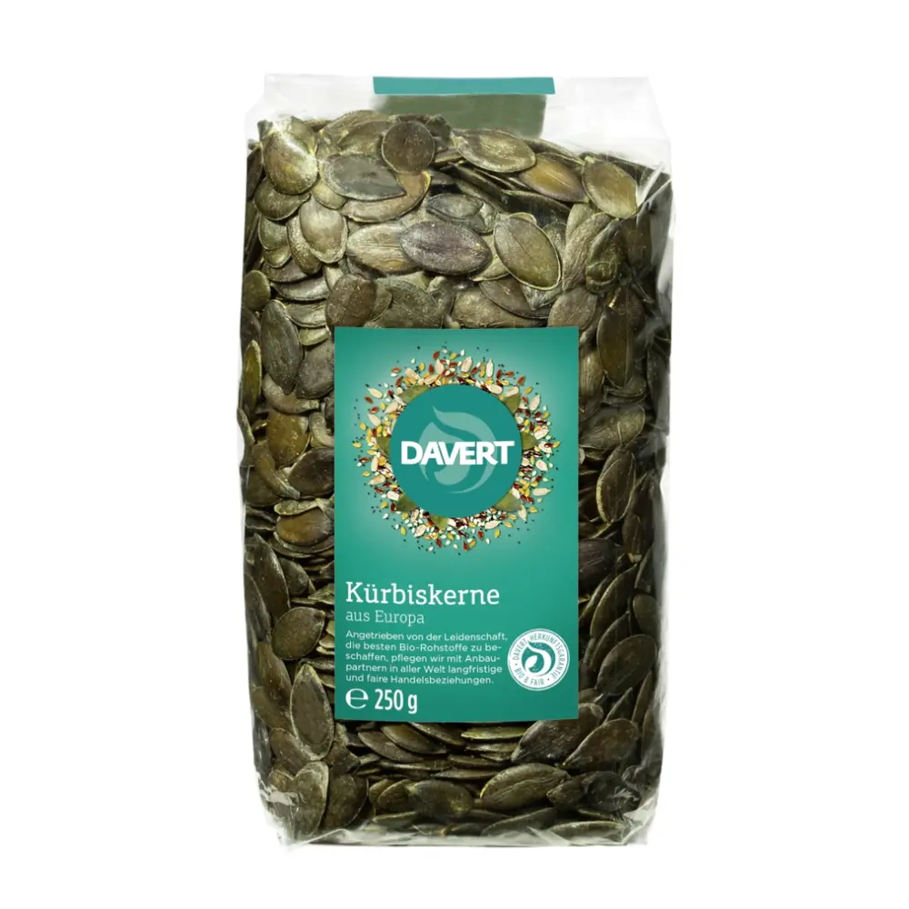 Hạt Bí Hữu Cơ Chưa Rang, Kurbiskerne, Organic Pumpkin Seeds (250g) - DAVERT