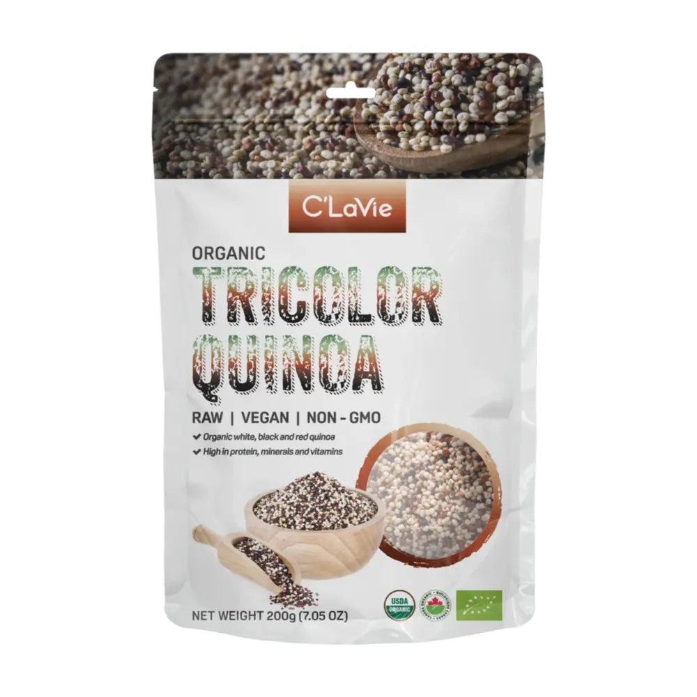 Hạt Diêm Mạch 3 Màu Hữu Cơ, Organic Tricolor Quinoa, 7.05 oz (200g) - C'LAVIE