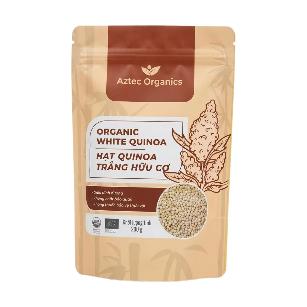 Hạt Diêm Mạch Trắng Hữu Cơ, Organic White Quinoa (200g) - AZTEC ORGANICS