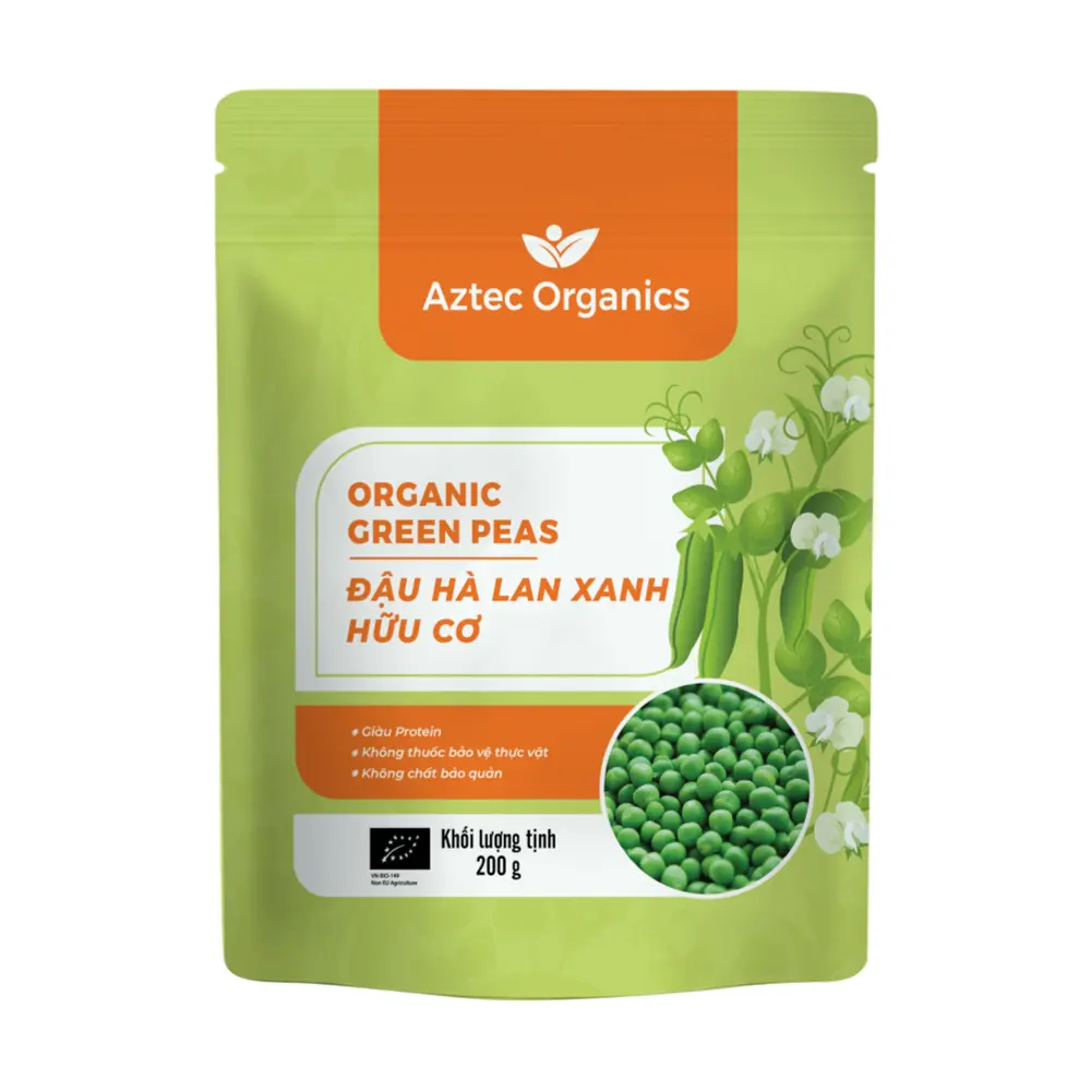 Đậu Hà Lan Xanh Hữu Cơ, Organic Green Peas (200g) - AZTEC ORGANICS