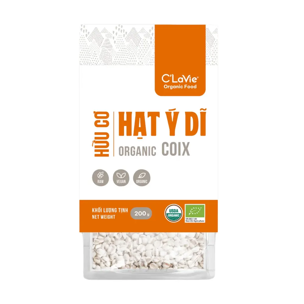 Hạt Ý Dĩ Hữu Cơ, Organic Coix (200g) - C'LAVIE