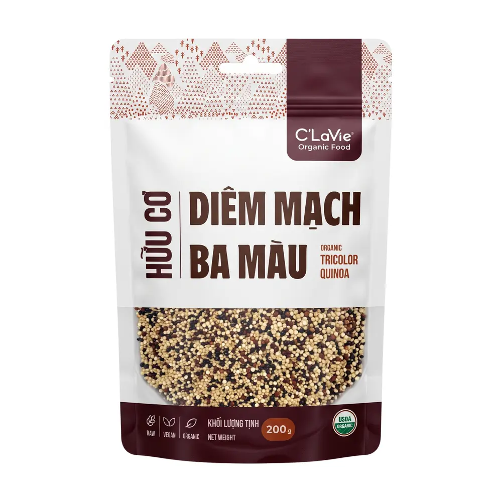 Diêm Mạch Ba Màu Hữu Cơ, Organic Tricolor Quinoa (200g) - C'LAVIE