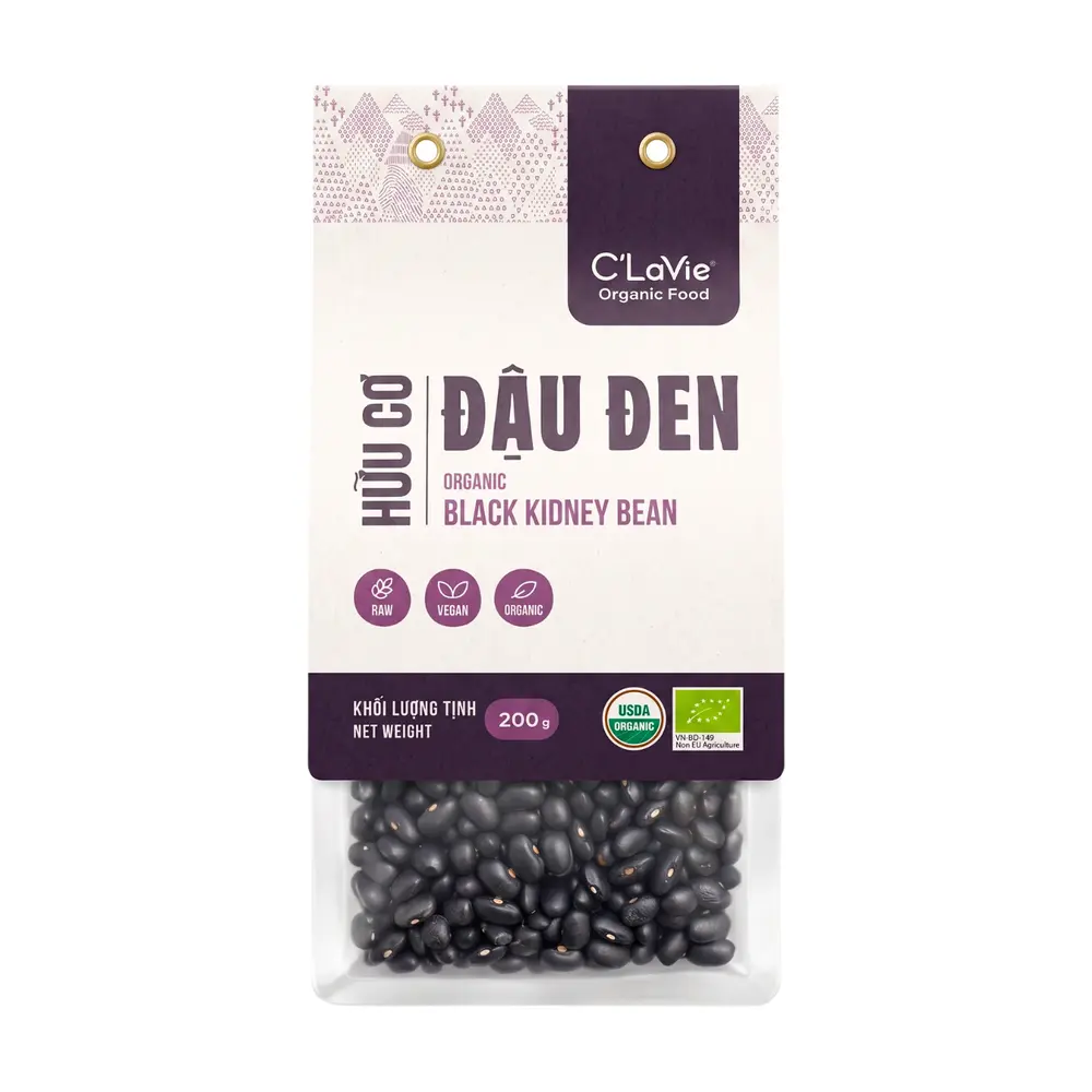 Đậu Đen Hữu Cơ, Organic Black Kidney Bean (200g) - C'LAVIE
