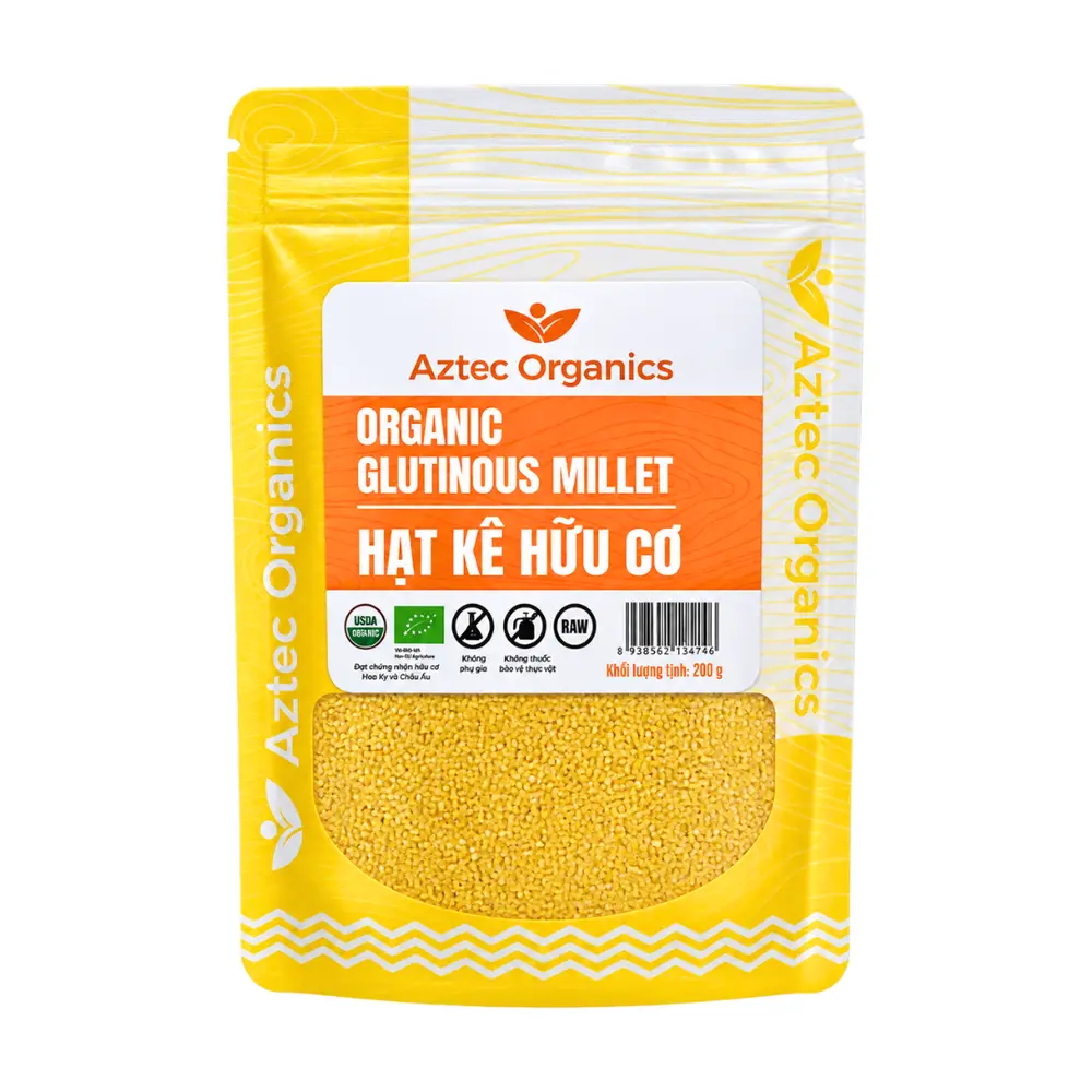 Hạt Kê Hữu Cơ, Raw Organic Glutinous Millet (200g) - AZTEC ORGANICS