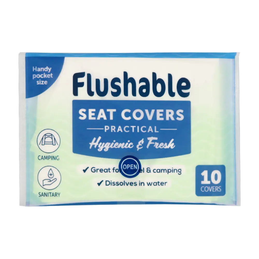 Giấy Bọc Bồn Cầu Dùng Một Lần, Flushable Toilet Seat Covers, Pocket Size, 10 Cái - UNCLE BILLS