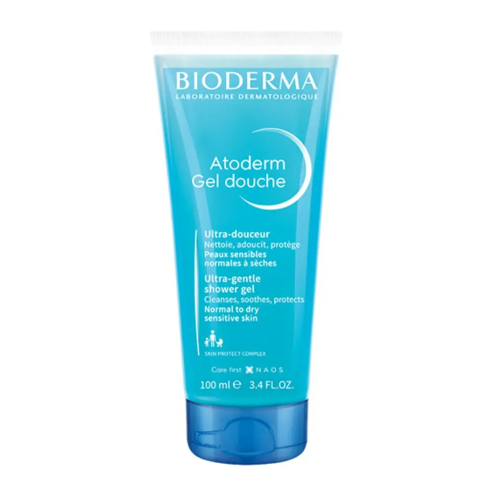 Gel Tắm Dịu Nhẹ Cho Da Khô, Atoderm Gel Douche, Ultra-Gentle Shower Gel, 3.4 fl oz (100ml) - BIODERMA