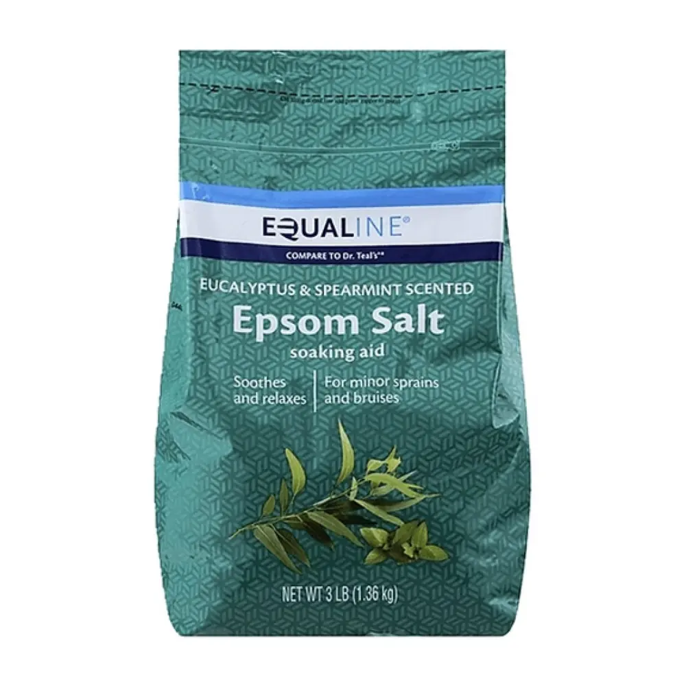 Muối Tắm, Epsom Salt, Eucalyptus & Spearmint Scented, 3 lbs (1.36kg) - EQUALINE
