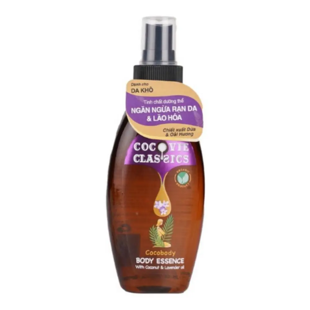 Tinh Chất Dưỡng Thể Ngăn Ngừa Rạn Da & Lão Hóa, Body Essence with Coconut & Lavender Oil (100ml) - COCOVIE