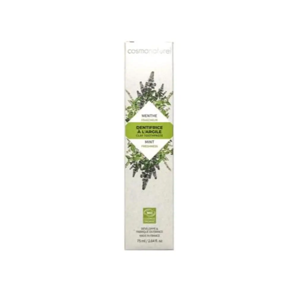 Kem Đánh Răng Hữu Cơ Hương Bạc Hà, Organic Clay Toothpaste, Mint Freshness, 2.64 fl oz (75ml) - GRAVIER