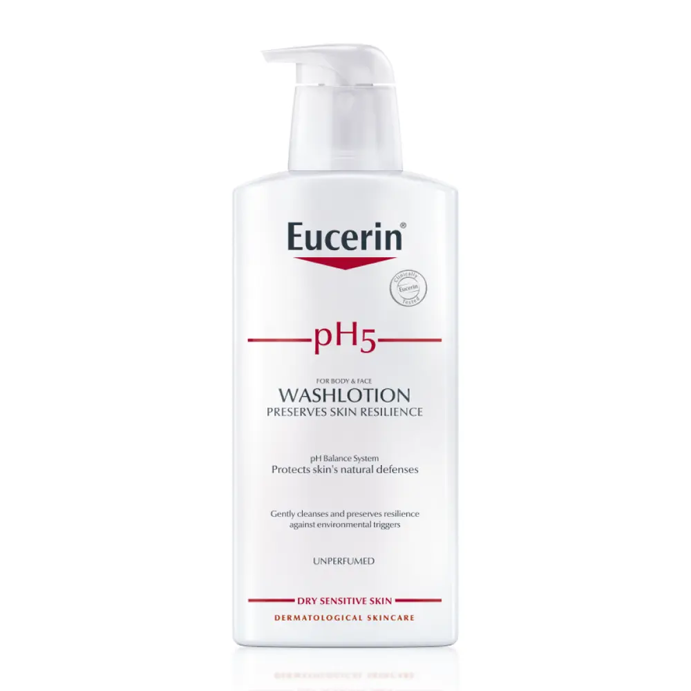 Sữa Tắm Cho Mặt & Cơ Thể, PH5 Washlotion for Body & Face, Preserves Skin Resilience, Dry Sensitive Skin (400ml) - EUCERIN