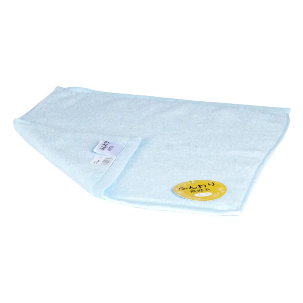 Khăn Vải Cotton Màu Xanh, Fuwa Fuwa Untwisted Yarn Soft Wash Towel, Blue (34 x 35cm) - NISSEN SHOKO