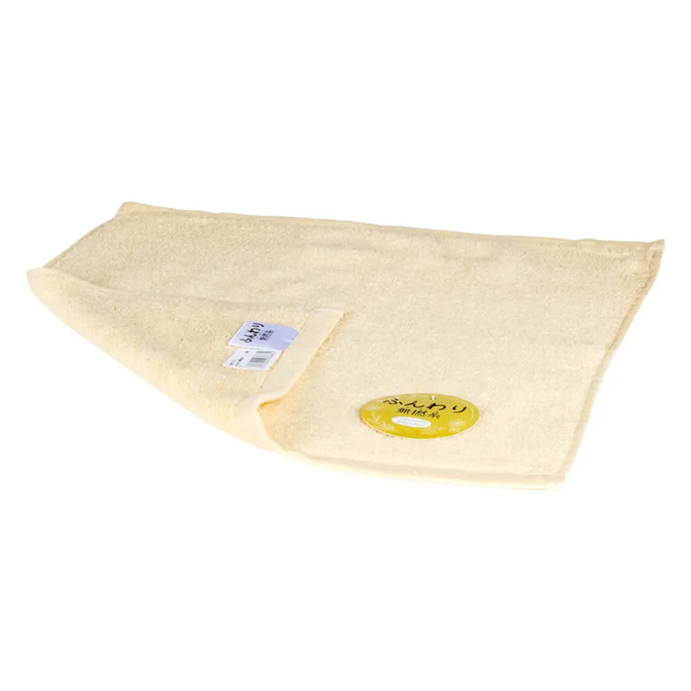 Khăn Vải Cotton Màu Vàng, Fuwa Fuwa Untwisted Yarn Soft Wash Towel, Yellow (34 x 35cm) - NISSEN SHOKO