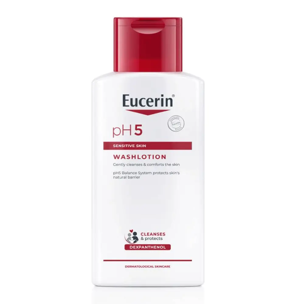 Sữa Tắm Dịu Nhẹ Cho Da Mặt & Toàn Thân, PH5 Washlotion, Sensitive Skin (200ml) - EUCERIN