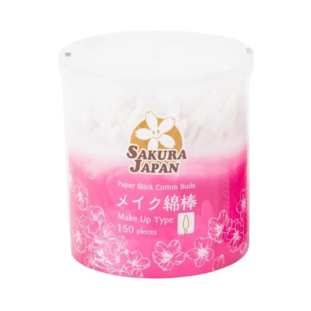 Tăm Bông Kháng Khuẩn, Paper Stick Cotton Buds, Sharp & Ring, 150 Cây - SAKURA