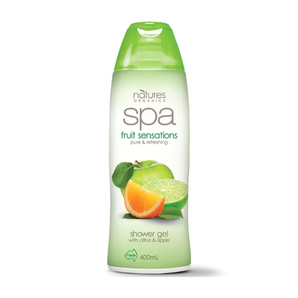 Sữa Tắm Tẩy Tế Bào Chết, Spa Fruit Sensations, Shower Gel with Citrus & Apple (400ml) - NATURES ORGANICS