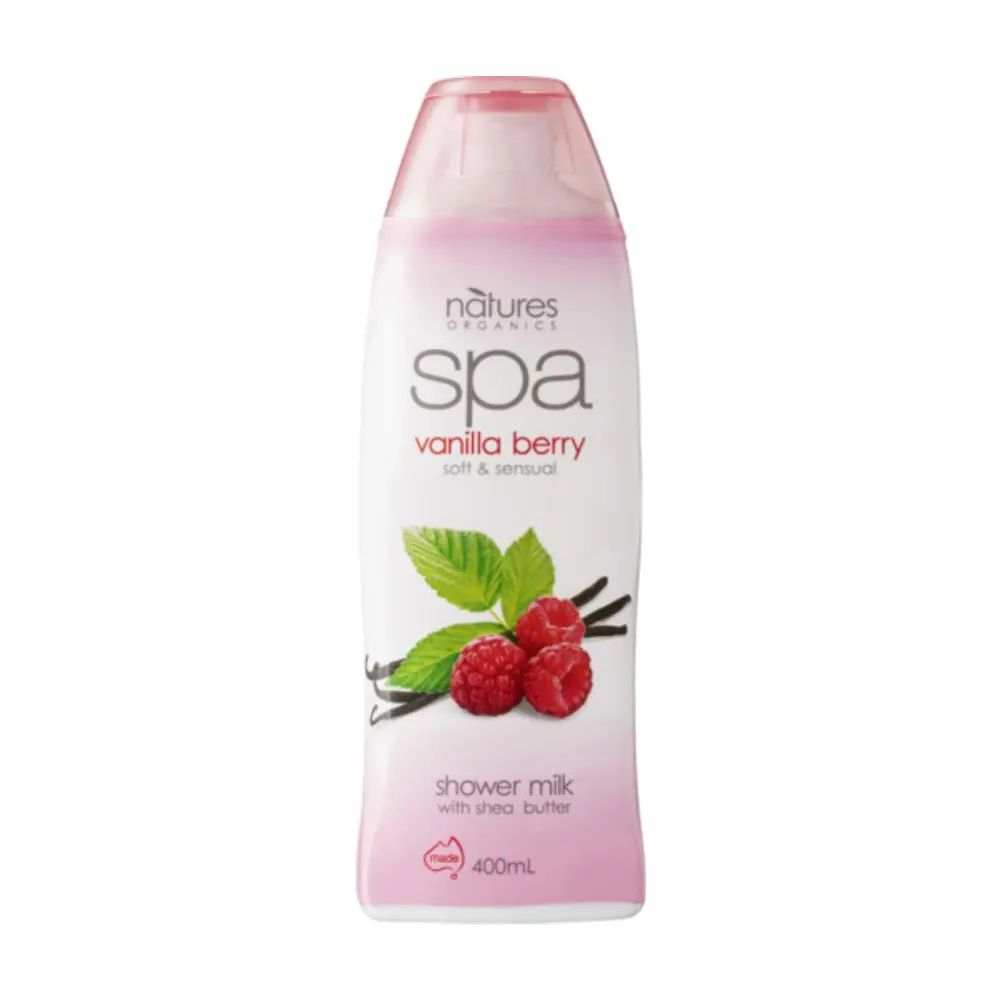 Sữa Tắm Dưỡng Ẩm, Spa Vanilla Berry, Shower Milk with Shea Butter (400ml) - NATURES ORGANICS