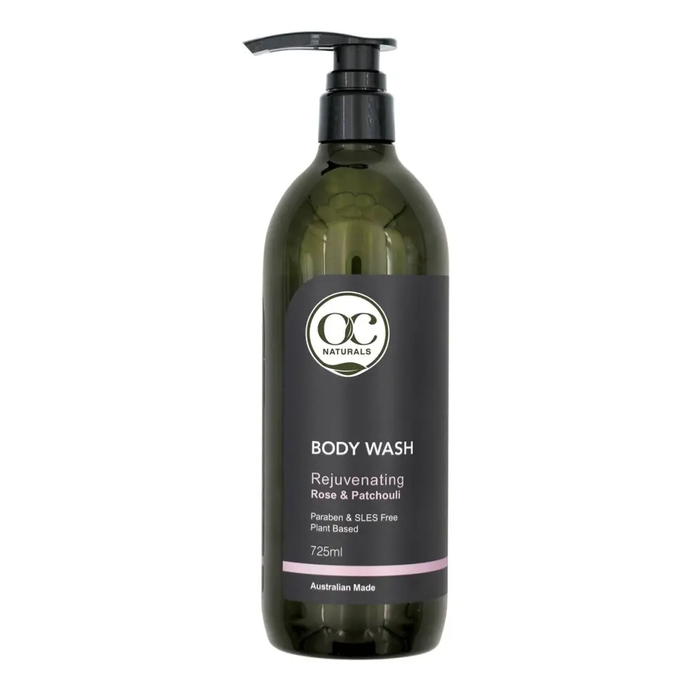 Sữa Tắm Hoa Hồng & Hoắc Hương, Body Wash, Rejuvenating, Rose & Patchouli (725ml) - OC NATURALS