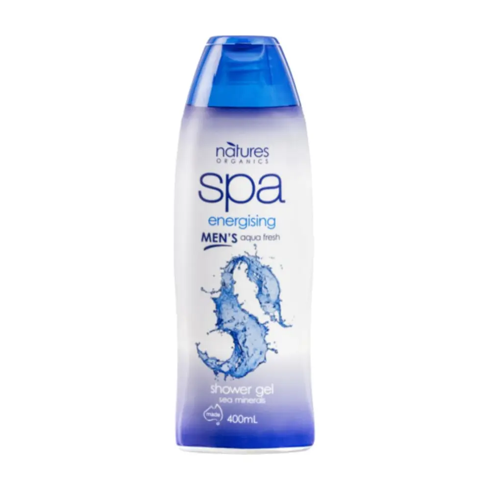 Sữa Tắm Cho Nam, Spa Energising, Men`s Aqua Fresh, Shower Gel with Sea Minerals (400ml) - NATURES ORGANICS