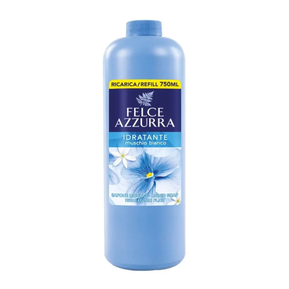 Sữa Rửa Tay Xạ Hương, Liquid Soap, Idratante Muschio Bianco, 25.36 fl oz (750ml) - FELCE AZZURRA
